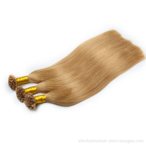U Tip Hair Wholesale Raw Indian Kinky Curly Itip Keratin Bonds Flat U Remy Human Hair Extensions Micro Links Microlink